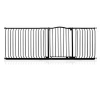 Safetots Curved Top Safety Gate, 216cm - 225cm, Matt Black, Pressure Fit Stair Gate, Baby Gate for Doors Hallways and Spaces, Safety Barrier, Easy Installation