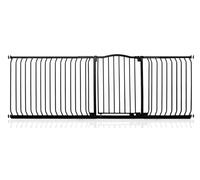 Safetots Curved Top Safety Gate, 225cm - 234cm, Matt Black, Pressure Fit Stair Gate, Baby Gate for Doors Hallways and Spaces, Safety Barrier, Easy Installation