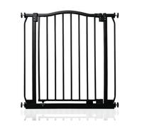 Safetots Curved Top Safety Gate, 71cm - 80cm, Matt Black, Pressure Fit Stair Gate - Black - Metal - 71cm -80cm