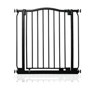 Safetots Curved Top Safety Gate, 71cm - 80cm, Matt Black, Pressure Fit Stair Gate, Baby Gate for Doors Hallways and Spaces, Safety Barrier, Easy Installation