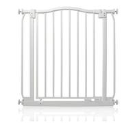 Safetots Curved Top Safety Gate, 71cm - 80cm, Matt White, Pressure Fit Stair Gate - White - Metal - 71cm -80cm