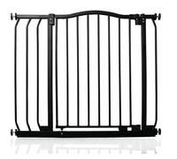 Safetots Curved Top Safety Gate, 80cm - 89cm, Matt Black, Pressure Fit Stair Gate, Baby Gate for Doors Hallways and Spaces, Safety Barrier, Easy Installation