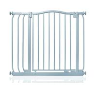 Safetots Curved Top Safety Gate, 80cm - 89cm, Matt Grey, Pressure Fit Stair Gate, Baby Gate for Doors Hallways and Spaces, Safety Barrier, Easy Installation