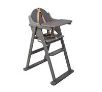 Safetots Deluxe Putaway Folding Wooden High Chair, Grey, Highchair for Baby and Toddler, Pre-Assembled, Stylish, Practical, and Space Saving High Chair