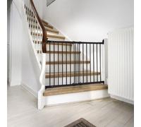 Safetots Diagonal Fit Baby Gate, 67Cm - 105.5Cm, Black Metal, Multi Fit Stair Gate, Diagonal Fit Safety Gate