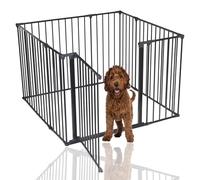 Safetots Dog Play Pen Black 105cm x 105cm, Pet Pen for Pets Dogs and Puppy, Dog Playpen suitable for Indoor and Outdoor use, Easy Installation