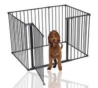 Safetots Dog Play Pen Black 72cm x 105cm, Pet Pen for Pets Dogs and Puppy, Dog Playpen suitable for Indoor and Outdoor use, Easy Installation