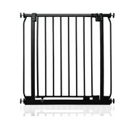 Safetots Elite Pressure Safety Gate, 71cm - 80cm, Matt Black, Pressure Fit Stair Gate - Black - Metal - 71cm -80cm