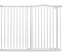 Safetots Extra Tall Curved Top Safety Gate, 125cm - 134cm, Matt White, Extra Tall 100cm in Height, Pressure Fit Stair Gate, Baby Gate for Doors Hallways and Spaces, Safety Barrier, Easy Installation