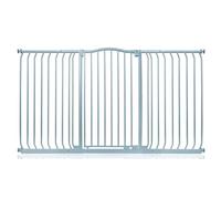 Safetots Extra Tall Curved Top Safety Gate, 161cm - 170cm, Matt Grey, Extra Tall 100cm in Height, Pressure Fit Stair Gate, Baby Gate for Doors Hallways and Spaces, Safety Barrier, Easy Installation