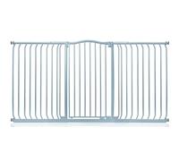 Safetots Extra Tall Curved Top Safety Gate, 179cm - 188cm, Matt Grey, Extra Tall 100cm in Height, Pressure Fit Stair Gate, Baby Gate for Doors Hallways and Spaces, Safety Barrier, Easy Installation