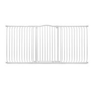 Safetots Extra Tall Curved Top Safety Gate, 197cm - 206cm, Matt White, Extra Tall 100cm in Height, Pressure Fit Stair Gate, Baby Gate for Doors Hallways and Spaces, Safety Barrier, Easy Installation