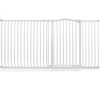 Safetots Extra Tall Curved Top Safety Gate, 198cm - 207cm, Matt White, Extra Tall 100cm in Height, Pressure Fit Stair Gate, Baby Gate for Doors Hallways and Spaces, Safety Barrier, Easy Installation