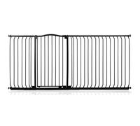 Safetots Extra Tall Curved Top Safety Gate, 207cm - 216cm, Matt Black, Extra Tall 100cm in Height, Pressure Fit Stair Gate, Baby Gate for Doors Hallways and Spaces, Safety Barrier, Easy Installation