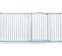 Safetots Extra Tall Curved Top Safety Gate, 207cm - 216cm, Matt Grey, Extra Tall 100cm in Height, Pressure Fit Stair Gate, Baby Gate for Doors Hallways and Spaces, Safety Barrier, Easy Installation