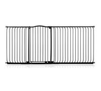 Safetots Extra Tall Curved Top Safety Gate, 216cm - 225cm, Matt Black, Extra Tall 100cm in Height, Pressure Fit Stair Gate, Baby Gate for Doors Hallways and Spaces, Safety Barrier, Easy Installation