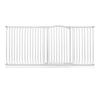 Safetots Extra Tall Curved Top Safety Gate, 216cm - 225cm, Matt White, Extra Tall 100cm in Height, Pressure Fit Stair Gate, Baby Gate for Doors Hallways and Spaces, Safety Barrier, Easy Installation