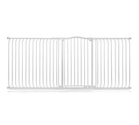 Safetots Extra Tall Curved Top Safety Gate, 225cm - 234cm, Matt White, Extra Tall 100cm in Height, Pressure Fit Stair Gate, Baby Gate for Doors Hallways and Spaces, Safety Barrier, Easy Installation