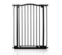 Safetots Extra Tall Curved Top Safety Gate, 71cm - 80cm, Matt Black, Extra Tall 100cm in Height, Pressure Fit Stair Gate - Black - Metal - 71cm -80cm