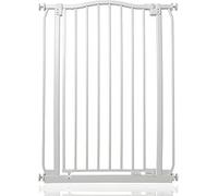 Safetots Extra Tall Curved Top Safety Gate, 71cm - 80cm, Matt White, Extra Tall 100cm in Height, Pressure Fit Stair Gate, Baby Gate for Doors Hallways and Spaces, Safety Barrier, Easy Installation