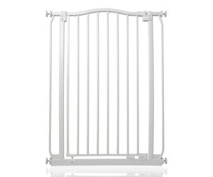Safetots Extra Tall Curved Top Safety Gate, 71cm - 80cm, Matt White, Extra Tall 100cm in Height, Pressure Fit Stair Gate, Baby Gate for Doors Hallways and Spaces, Safety Barrier, Easy Installation