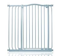Safetots Extra Tall Curved Top Safety Gate, 89cm - 98cm, Matt Grey, Extra Tall 100cm in Height, Pressure Fit Stair Gate, Baby Gate for Doors Hallways and Spaces, Safety Barrier, Easy Installation