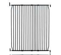 Safetots Extra Tall Eco Screw Fit Baby Gate, Black, 120Cm - 130Cm, Extra Tall Gate 100Cm In Height, Stair Gate For Baby