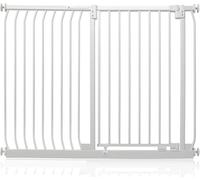 Safetots Extra Tall Elite Safety Gate, 134cm - 143cm, Matt White, Extra Tall 96.8cm in Height, Pressure Fit Stair Gate, Baby Gate for Doors Hallways and Spaces, Safety Barrier, Easy Installation