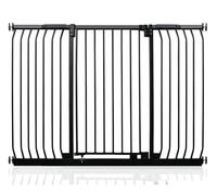 Safetots Extra Tall Elite Safety Gate, 143cm - 152cm, Matt Black, Extra Tall 96.8cm in Height, Pressure Fit Stair Gate, Baby Gate for Doors Hallways and Spaces, Safety Barrier, Easy Installation
