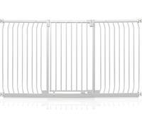 Safetots Extra Tall Elite Safety Gate, 197cm - 206cm, Matt White, Extra Tall 96.8cm in Height, Pressure Fit Stair Gate, Baby Gate for Doors Hallways and Spaces, Safety Barrier, Easy Installation