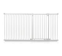 Safetots Extra Tall Elite Safety Gate, 198Cm - 207Cm, Matt White, Extra Tall 96.8Cm In Height, Pressure Fit Stair Gate