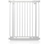 Safetots Extra Tall Elite Safety Gate, 65.5cm - 74.5cm, Matt White, Extra Tall 96.8cm in Height, Pressure Fit Stair Gate, Baby Gate for Doors Hallways and Spaces, Safety Barrier, Easy Installation
