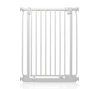 Safetots Extra Tall Elite Safety Gate, 71cm - 80cm, Matt White, Extra Tall 96.8cm in Height, Pressure Fit Stair Gate - White - Metal - 71cm -80cm