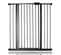 Safetots Extra Tall Metal Safety Gate Pressure Fit, 100.8Cm - 108.4Cm, Matt Black, 104Cm In Height, Extra Tall Baby Gate