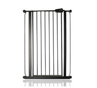 Safetots Extra Tall Metal Safety Gate Pressure Fit, 75cm - 82.6cm, Matt Black, 104cm in Height, Extra Tall Stair Gate, Tall Baby Gate, Easy Installation
