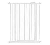 Safetots Extra Tall Metal Safety Gate Pressure Fit, 81.4cm - 89cm, White, 104cm in Height, Extra Tall Stair Gate, Tall Baby Gate, Easy Installation