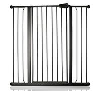 Safetots Extra Tall Metal Safety Gate Pressure Fit, 94.3Cm - 101.9Cm, Matt Black, 104Cm In Height, Extra Tall Baby Gate