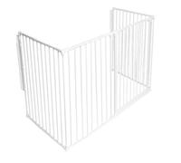Safetots Extra Tall Multi Panel Fire Surround, 77cm Deep x 144cm Wide, White, 105cm High, Child and Pet Fire Safety, Baby and Toddler Fire Guard, Safety Barrier for Fireplaces, Easy Installation