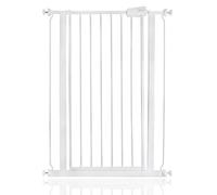 Safetots Extra Tall Pet Gate, White, 75cm - 82.6cm, Pressure Fit | 104cm high, pressure-fit, no drilling required, one-handed opening, double locking mechanism