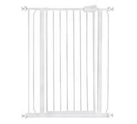 Safetots Extra Tall Pet Gate, White, 81.4cm - 89cm, Pressure Fit | 104cm high, pressure-fit, no drilling required, one-handed opening, double locking mechanism