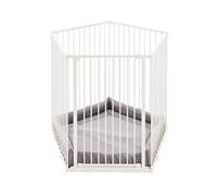 Safetots Extra Tall Play Pen With Mat, Pentagon, 5 X 72Cm, White, 105Cm High