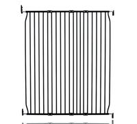 Safetots Extra Tall Screw Fit Metal Baby Gate, Black, 120Cm - 130Cm