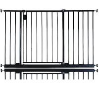 Safetots Extra Wide Hallway Gate, 116cm - 121cm, Black, Pressure Fit Baby Gate, Safety Barrier for Hallways and Wide Spaces, Easy Installation
