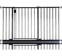Safetots Extra Wide Hallway Gate, 122cm - 128cm, Black, Pressure Fit Baby Gate, Safety Barrier for Hallways and Wide Spaces, Easy Installation