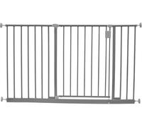 Safetots Extra Wide Hallway Gate, 122cm - 128cm, Matt Grey, Pressure Fit Baby Gate, Safety Barrier for Hallways and Wide Spaces, Easy Installation