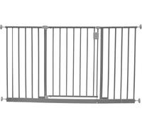 Safetots Extra Wide Hallway Gate, 128cm - 134cm, Matt Grey, Pressure Fit Baby Gate, Safety Barrier for Hallways and Wide Spaces, Easy Installation