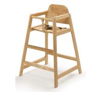 Safetots Simply Stackable Wooden High Chair, Natural, Highchair for Baby and Toddler, Stylish and Practical, Baby Highchair for Your Home or Space Saving High Chair for Restaurant