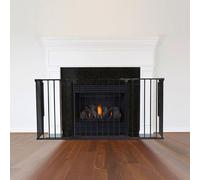 Safetots Multi Panel Fire Surround, 38Cm Deep X 138Cm Wide, Black, 70Cm Tall, Child And Pet Safety, Baby And Toddler Fire Guard