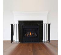 Safetots Multi Panel Fire Surround, 51Cm Deep X 138Cm Wide, Black, 70Cm Tall, Child And Pet Safety, Baby And Toddler Fire Guard