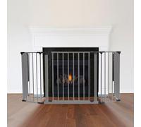Safetots Multi Panel Fire Surround, 69cm Deep x 118cm Wide, Grey, 70cm Tall, Child and Pet Fire Safety, Baby and Toddler Fire Guard, Safety Barrier for Fireplaces, Easy Installation
